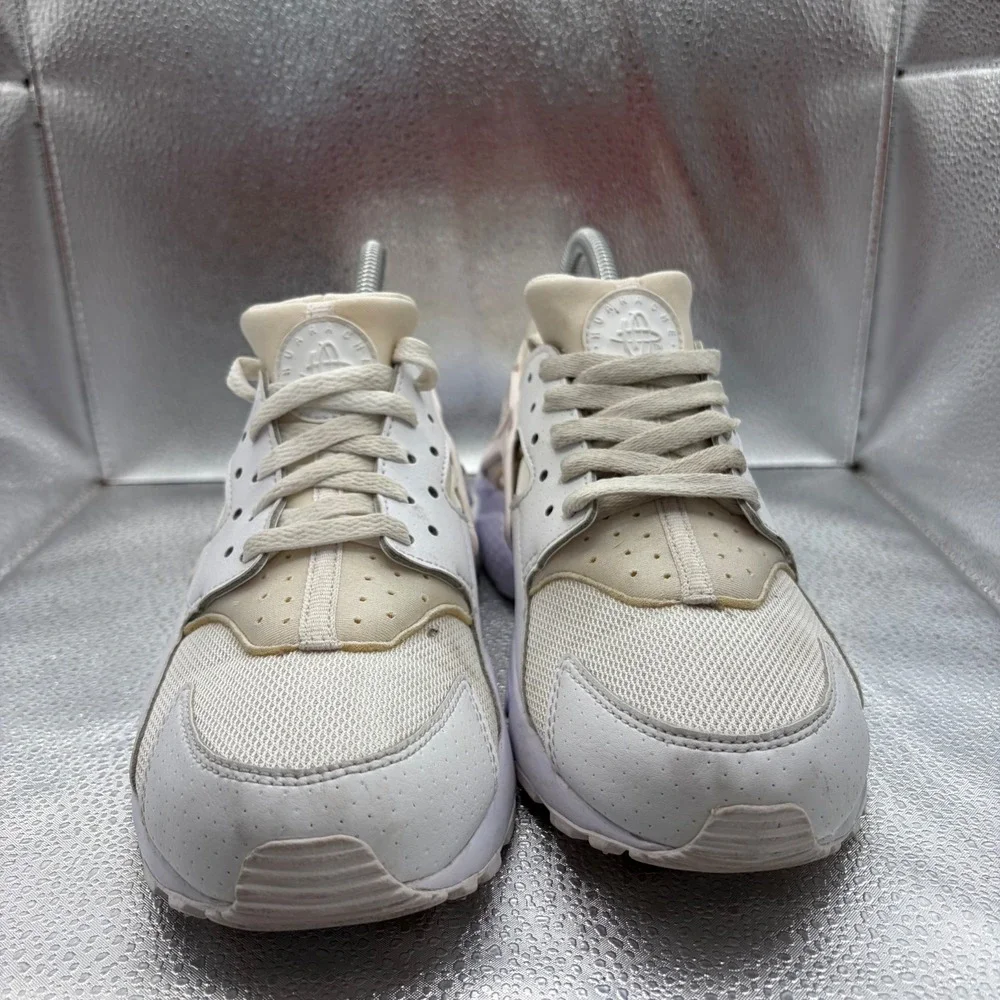 Size 7 (GS) Nike Huarache Run Low White Pure Platinum Kids Sneakers 654275-110
